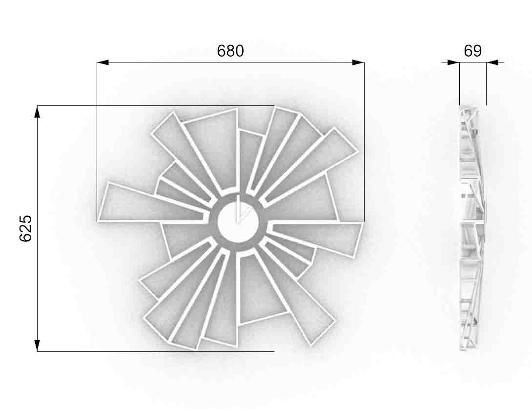 horloge murale ecologique plastique végétal en impression 3D, Français savoie designer design