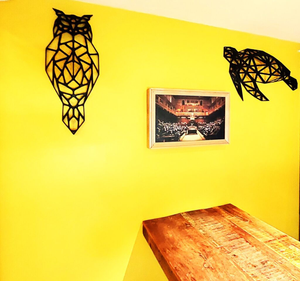 animaux chouette hiboux tortue mer mural ecologique local artisanal decoration matière végétal impression 3D français