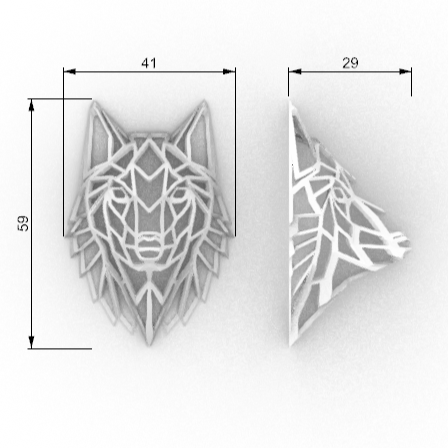 Décoration écologique animal loup