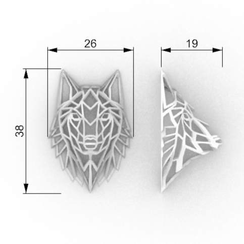 Décoration écologique animal loup